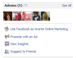Facebook Page Right Menu